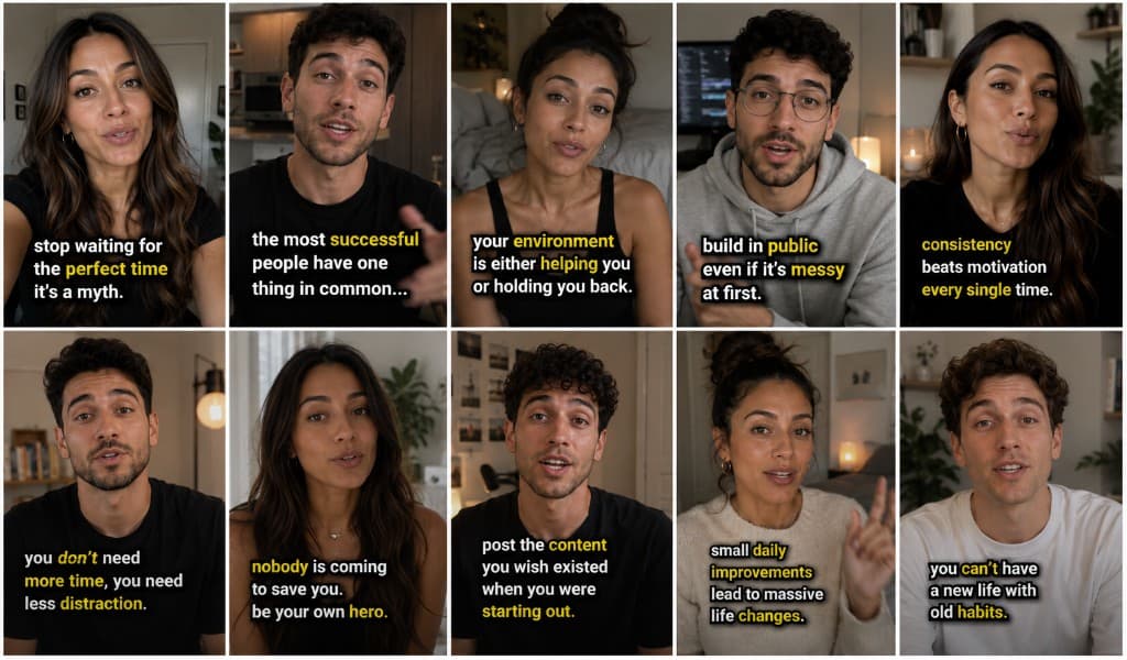Example talking head videos